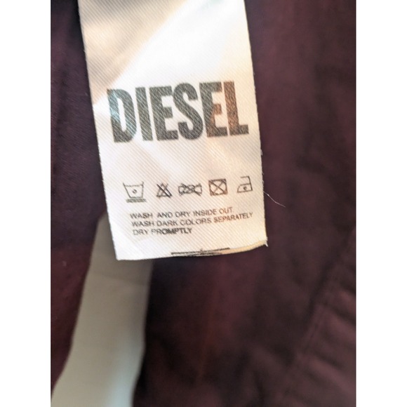Diesel Shirt Men's XXL Red Cotton Long Sleeve Button Up Casual Workwear Pockets - Picture 6 of 6